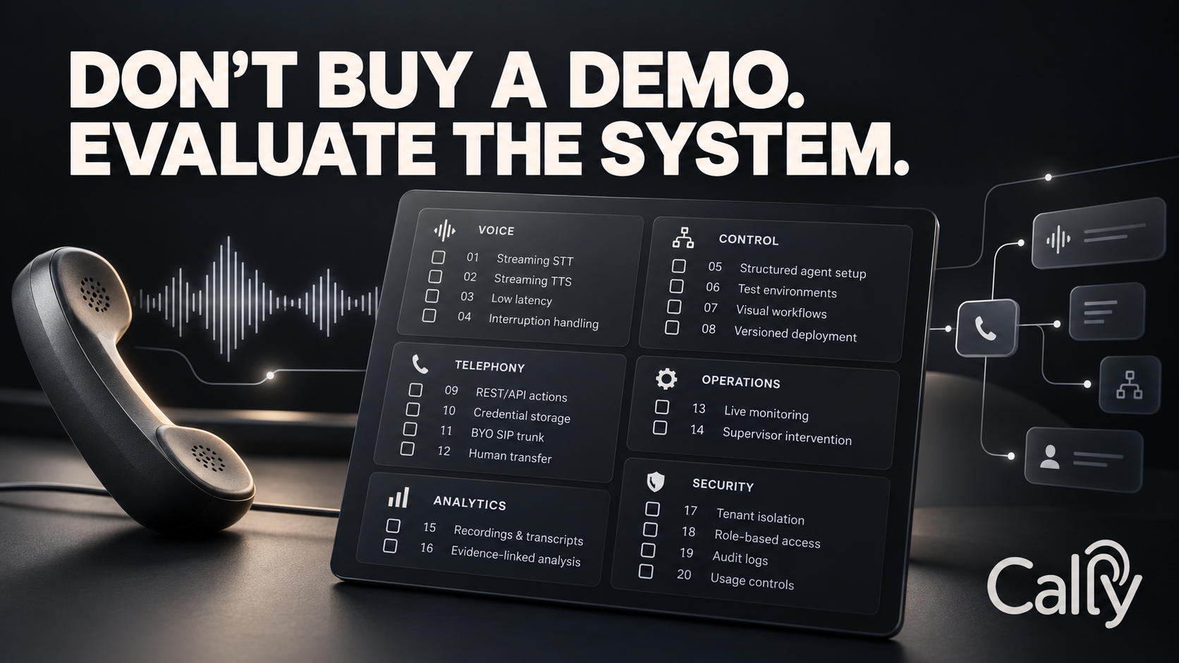 DON’T BUY A DEMO. EVALUATE THE SYSTEM.